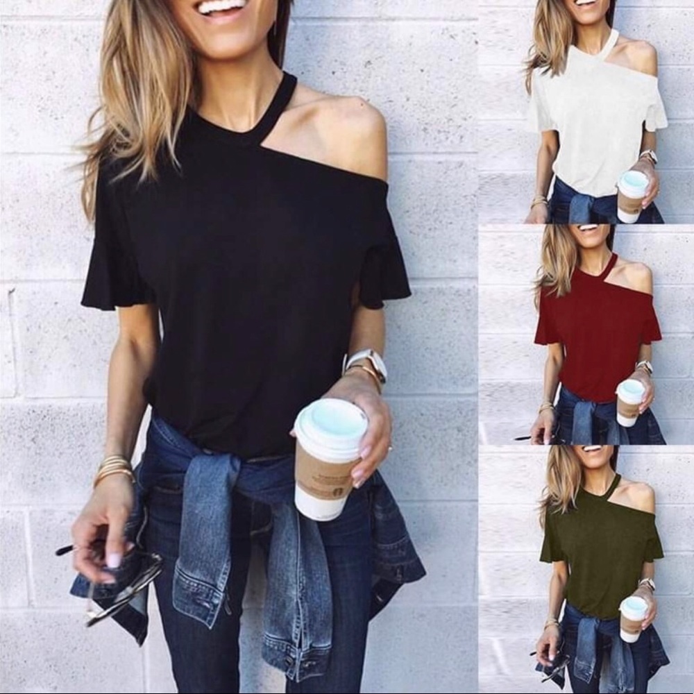 ▪️Cut Out Ruffle Sleeve Top